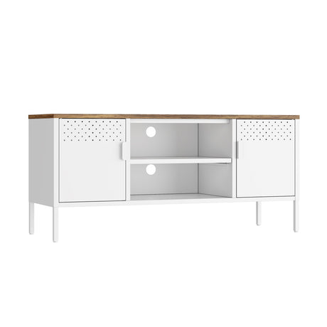 Landen 47" TV Stand in White by Manhattan Comfort at Eve Furniture