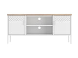 Landen 47" TV Stand in White by Manhattan Comfort at Eve Furniture