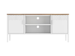 Landen 47" TV Stand in White by Manhattan Comfort at Eve Furniture