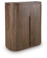 Landermont Medium Brown Bar Cabinet by Ashley at Eve Furniture