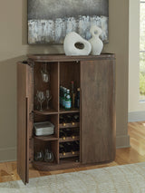 Landermont Medium Brown Bar Cabinet by Ashley at Eve Furniture