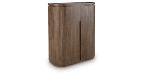 Landermont Medium Brown Bar Cabinet by Ashley at Eve Furniture