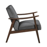 Landers Dark Gray Velvet Accent Chair by Homelegance at Eve Furniture