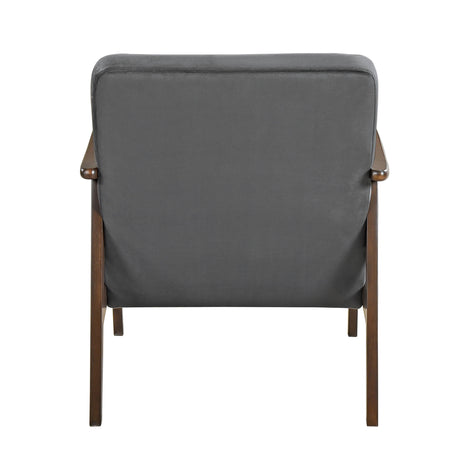 Landers Dark Gray Velvet Accent Chair by Homelegance at Eve Furniture