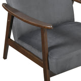 Landers Dark Gray Velvet Accent Chair by Homelegance at Eve Furniture
