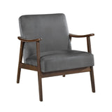 Landers Dark Gray Velvet Accent Chair by Homelegance at Eve Furniture
