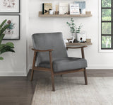Landers Dark Gray Velvet Accent Chair by Homelegance at Eve Furniture