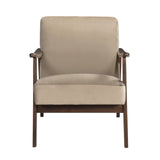 Landers Light Brown Velvet Accent Chair by Homelegance at Eve Furniture