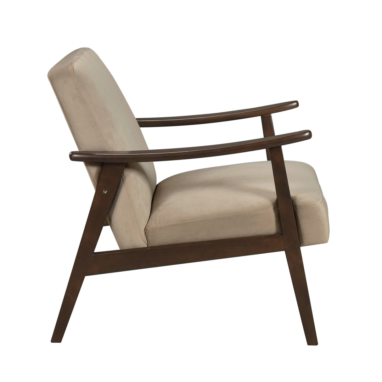 Landers Light Brown Velvet Accent Chair by Homelegance at Eve Furniture