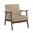 Landers Light Brown Velvet Accent Chair by Homelegance at Eve Furniture