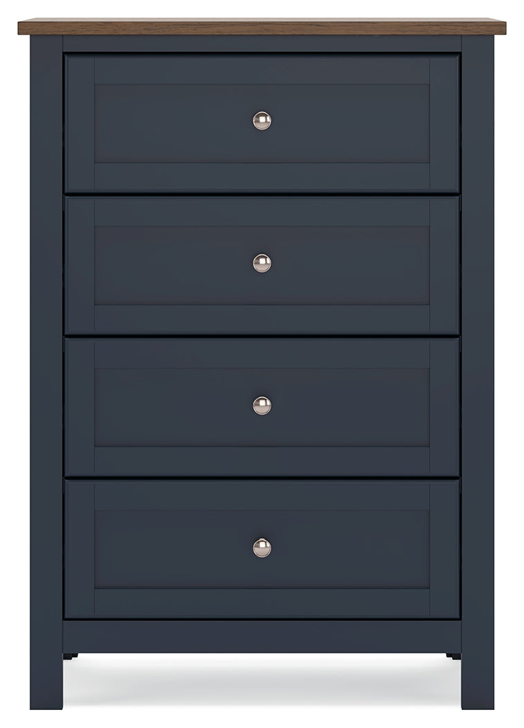 Landocken Brown/Blue Chest of Drawers