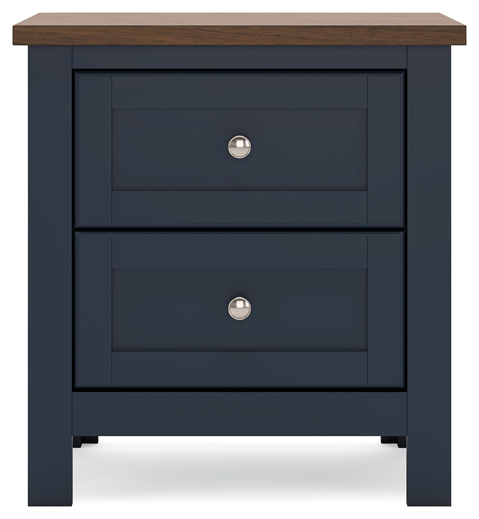 Landocken Brown/Blue Nightstand