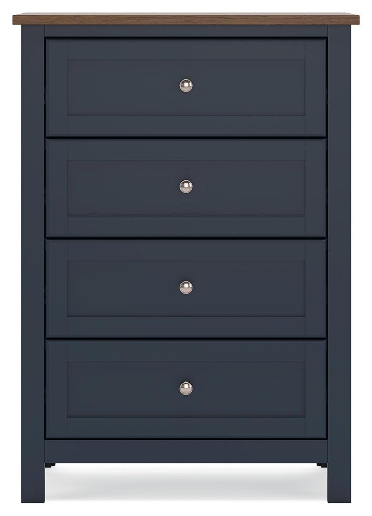 Landocken Brown/Blue Chest of Drawers by Ashley at Eve Furniture
