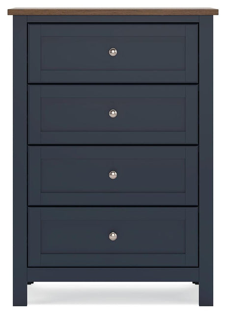 Landocken Brown/Blue Chest of Drawers by Ashley at Eve Furniture