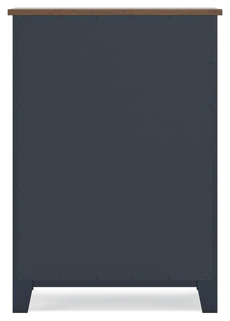 Landocken Brown/Blue Chest of Drawers by Ashley at Eve Furniture