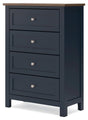 Landocken Brown/Blue Chest of Drawers by Ashley at Eve Furniture