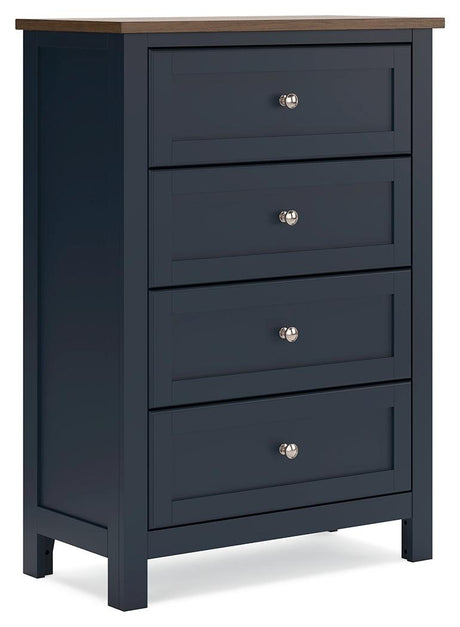 Landocken Brown/Blue Chest of Drawers by Ashley at Eve Furniture