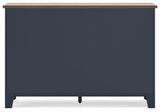 Landocken Brown/Blue Dresser by Ashley at Eve Furniture