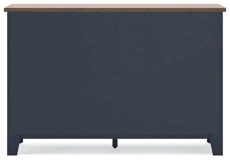 Landocken Brown/Blue Dresser by Ashley at Eve Furniture