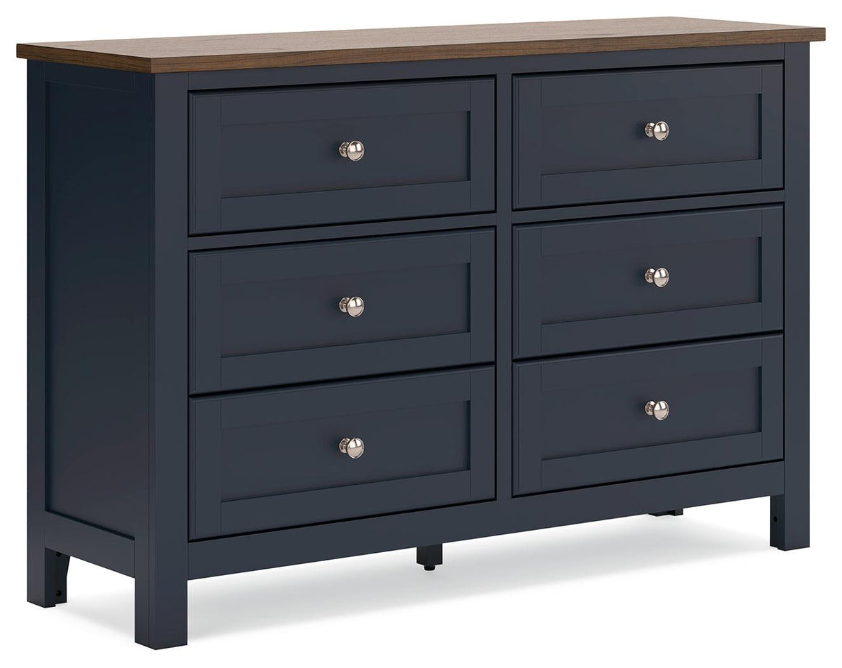 Landocken Brown/Blue Dresser by Ashley at Eve Furniture