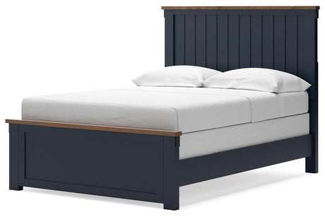 Landocken Brown/Blue Full Panel Bed by Ashley at Eve Furniture