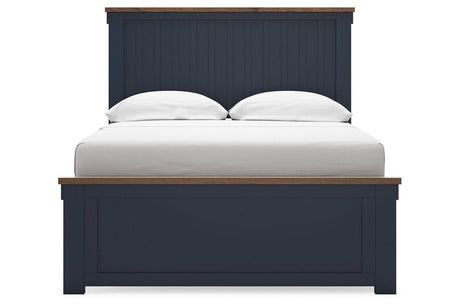Landocken Brown/Blue Full Panel Bed by Ashley at Eve Furniture