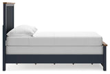 Landocken Brown/Blue Full Panel Bed by Ashley at Eve Furniture