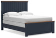 Landocken Brown/Blue Full Panel Bed by Ashley at Eve Furniture