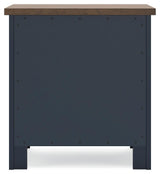Landocken Brown/Blue Nightstand by Ashley at Eve Furniture