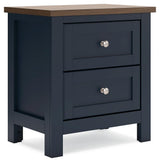 Landocken Brown/Blue Nightstand by Ashley at Eve Furniture