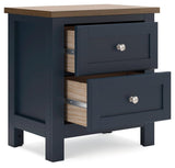 Landocken Brown/Blue Nightstand by Ashley at Eve Furniture