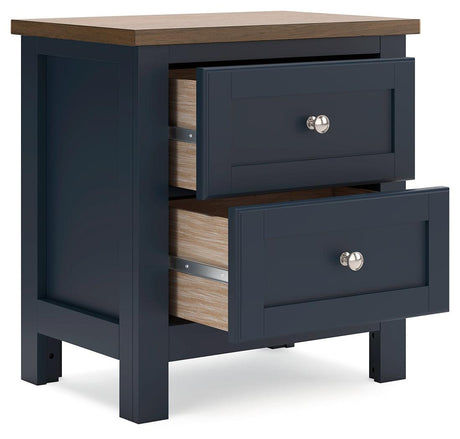 Landocken Brown/Blue Nightstand by Ashley at Eve Furniture
