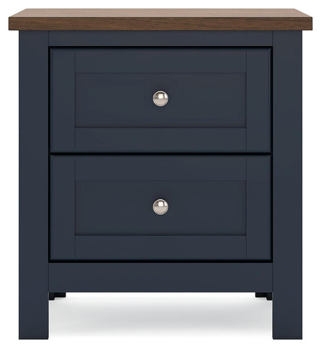 Landocken Brown/Blue Nightstand by Ashley at Eve Furniture