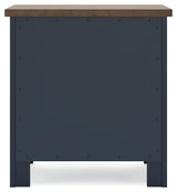 Landocken Brown/Blue Nightstand by Ashley at Eve Furniture