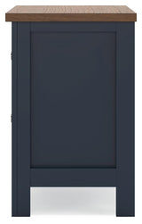 Landocken Brown/Blue Nightstand by Ashley at Eve Furniture