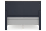 Landocken Brown/Blue Queen Panel Bed by Ashley at Eve Furniture