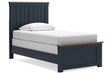 Landocken Brown/Blue Twin Panel Bed by Ashley at Eve Furniture
