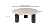 Landon Coffee Table Beige Travertine by Moe's Home at Eve Furniture