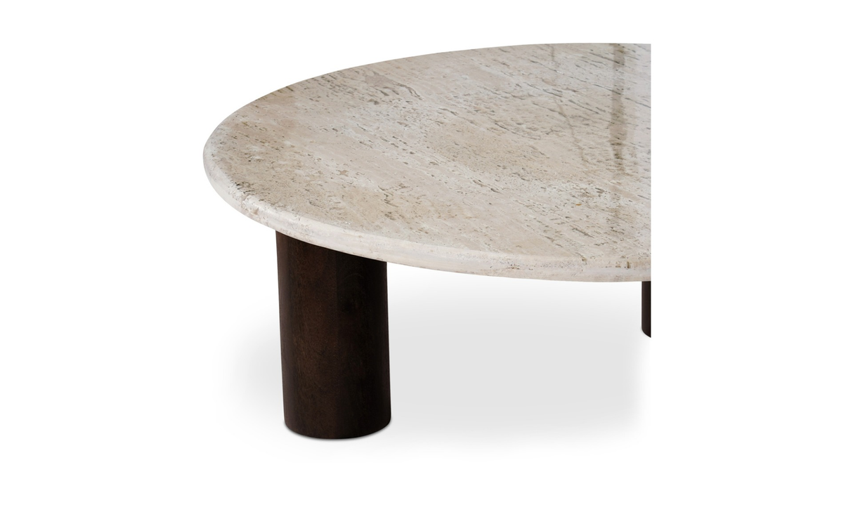 Landon Coffee Table Beige Travertine by Moe's Home at Eve Furniture