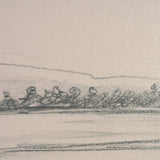 Landscape in Graphite No.2 by Mercana Studio Textured Framed Artwork Matted by Mercana at Eve Furniture