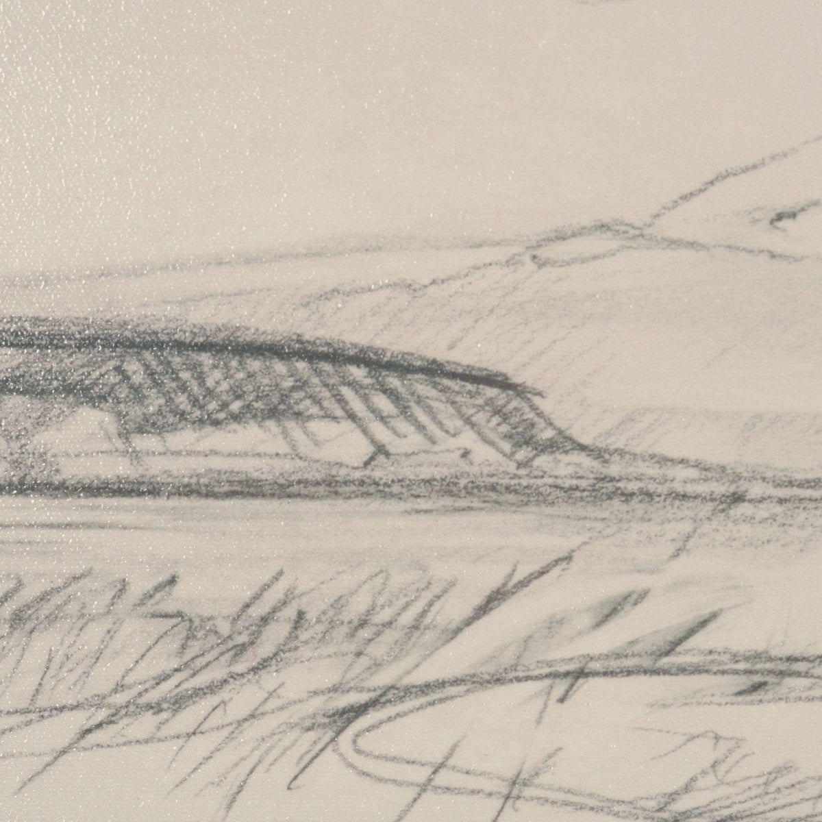 Landscape in Graphite No.2 by Mercana Studio Textured Framed Artwork Matted by Mercana at Eve Furniture