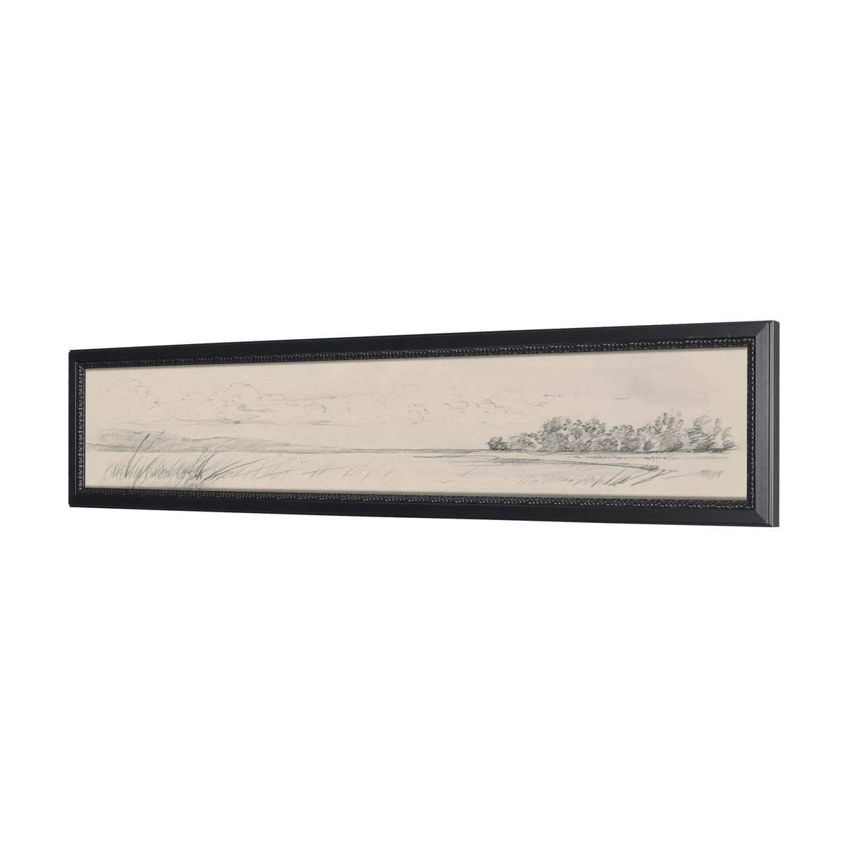 Landscape in Graphite No.3 by Mercana Studio Textured Framed Artwork Matted by Mercana at Eve Furniture