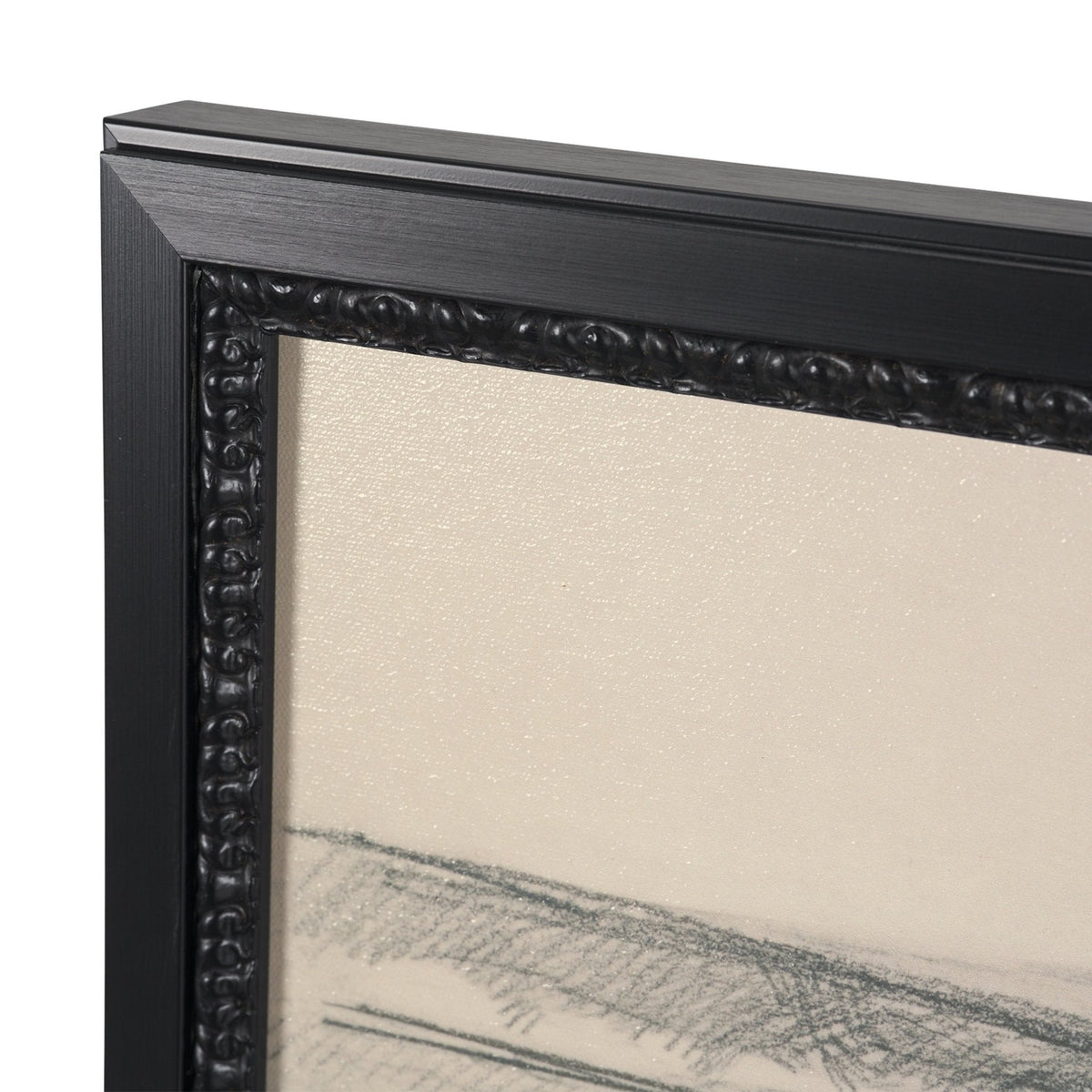 Landscape in Graphite No.3 by Mercana Studio Textured Framed Artwork Matted by Mercana at Eve Furniture