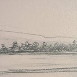 Landscape in Graphite No.3 by Mercana Studio Textured Framed Artwork Matted by Mercana at Eve Furniture