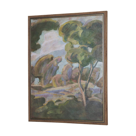 Landscape Tapestry II by Mercana Studio Hand-Embellished Textured Framed Canvas Artwork by Mercana at Eve Furniture
