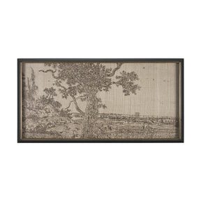 Landscape with an Oak Tree by Hercules Segers a Hand Embellished Framed Decograph Art Print by Mercana at Eve Furniture