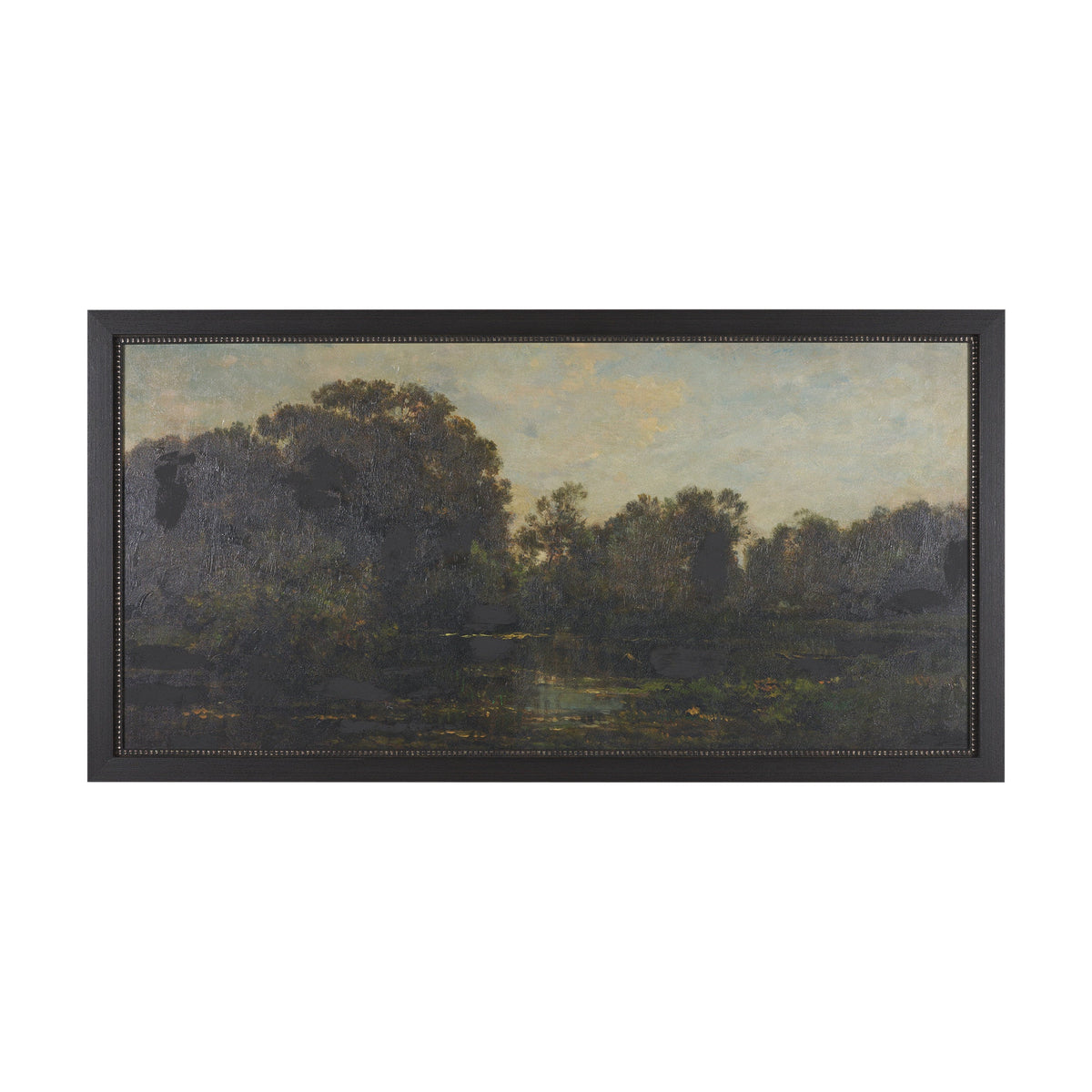 Landscape with Ducks by Charles-Francois Daubigny Textured Framed Artwork Matted by Mercana at Eve Furniture