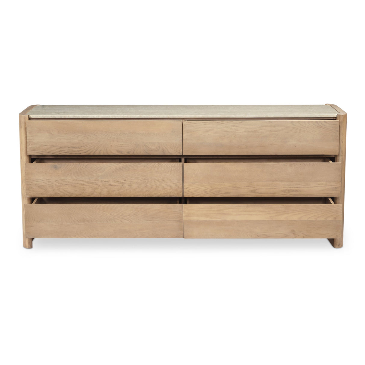 Lane 6 Drawer Dresser Natural by Moe's Home at Eve Furniture
