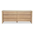 Lane 6 Drawer Dresser Natural by Moe's Home at Eve Furniture