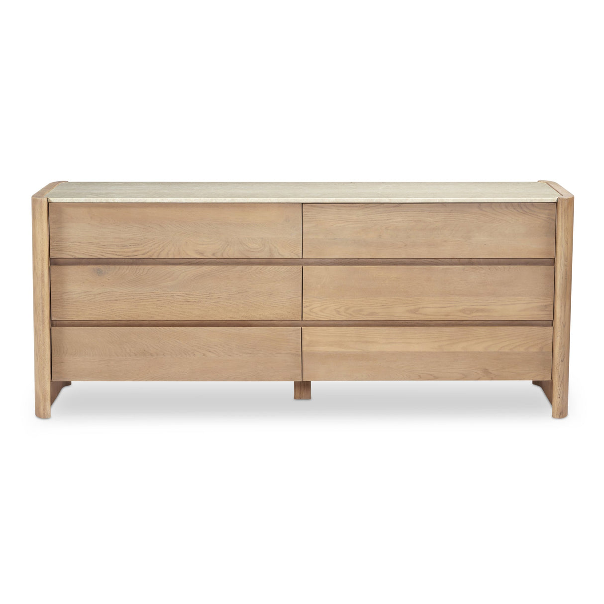Lane 6 Drawer Dresser Natural by Moe's Home at Eve Furniture